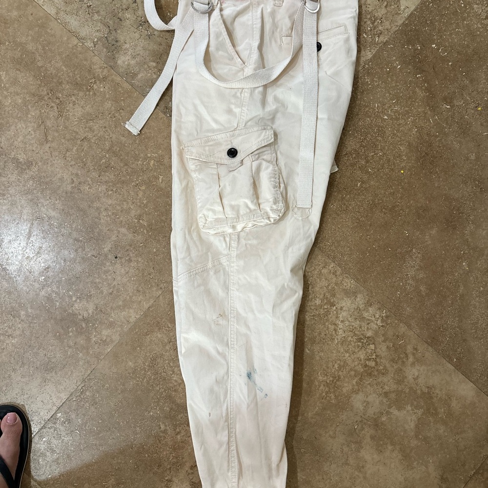 American Bazi Olive and Ivory Joggers